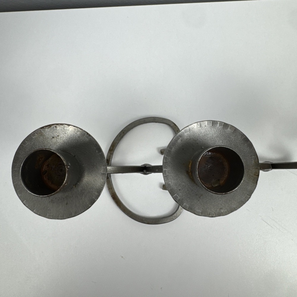 Vtg 80s Dalagruppen Sweden Wrought Iron 4 Taper Candle Holder Scandinavian - Picture 10 of 16